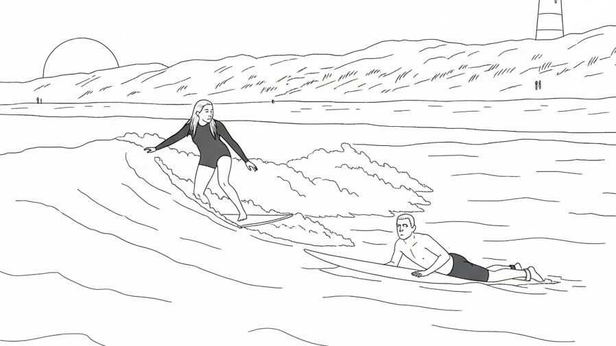 Surfetiquette uitpeddelen